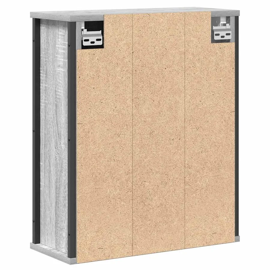Armoire murale de salle de bain miroir sonoma gris 50x21x60 cm - 8