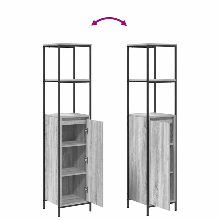 Ensemble de mobilier de salle de bain 3 pcs Gris Sonoma - 10