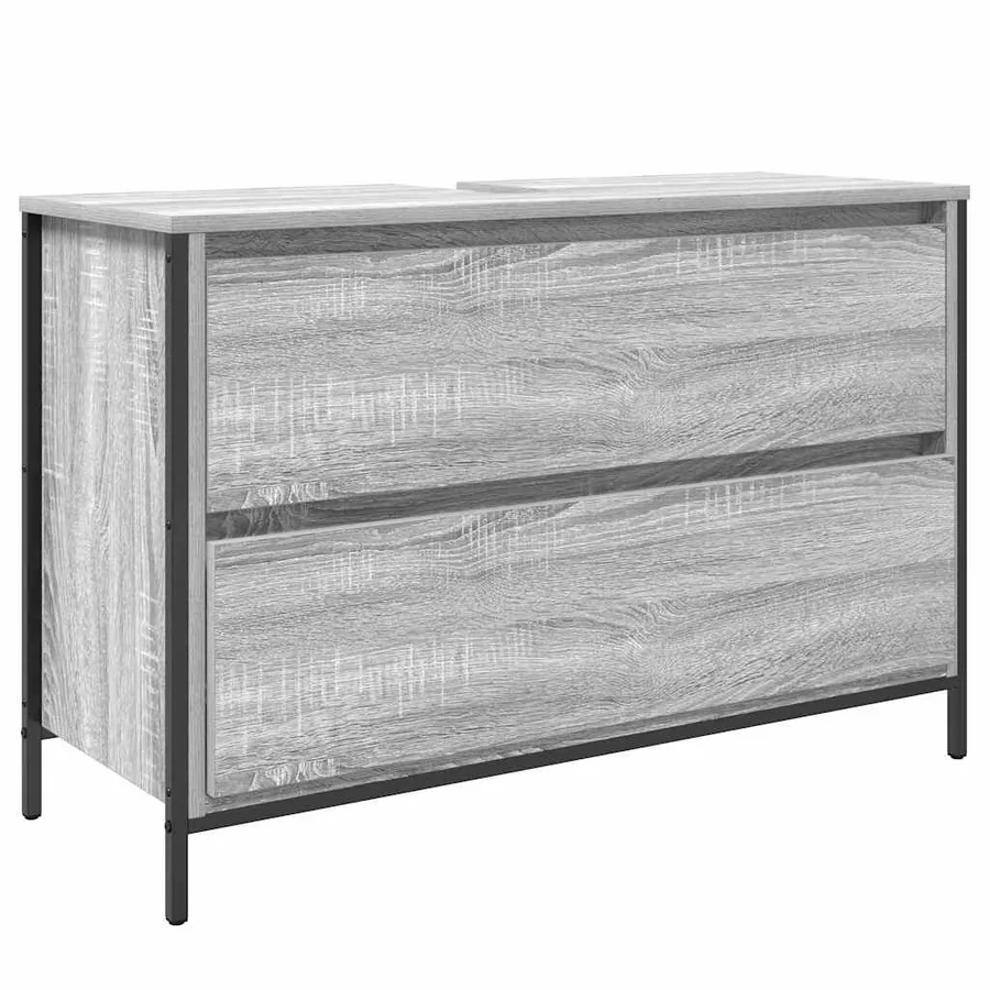 Ensemble de mobilier de salle de bain 3 pcs Gris Sonoma - 6