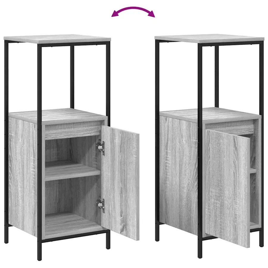 Ensemble de mobilier de salle de bain 3 pcs Gris Sonoma - 9