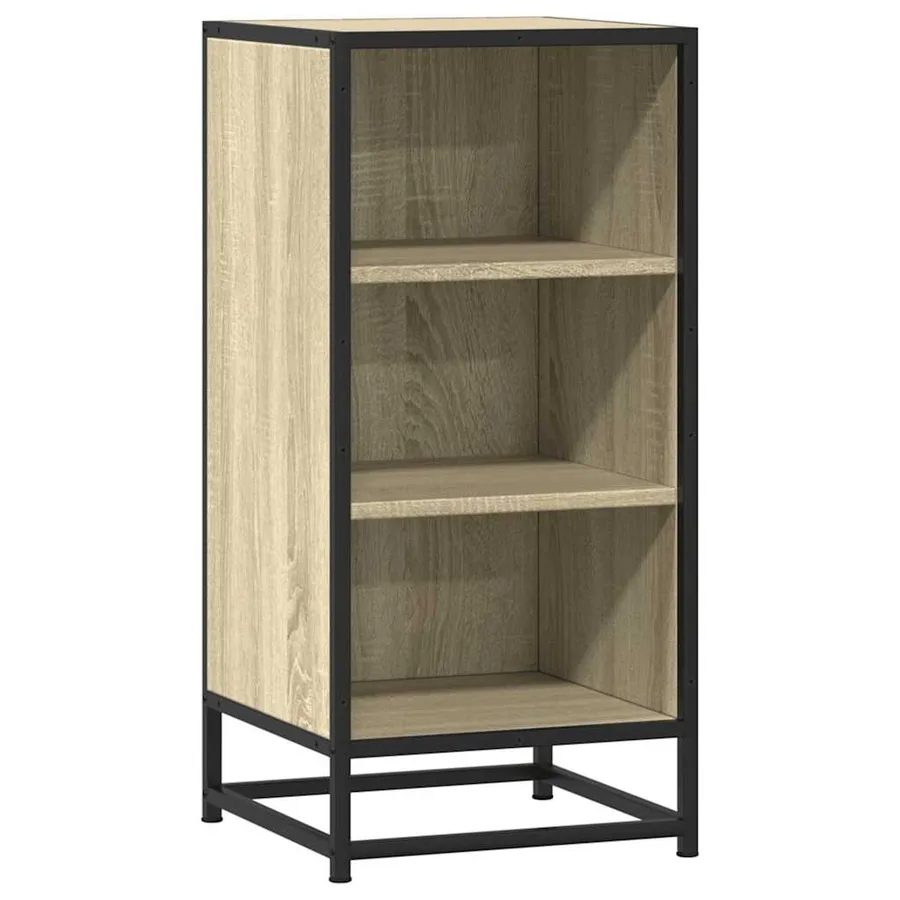 Buffet chêne sonoma 35,5x35x76 cm bois d'ingénierie et métal - 2