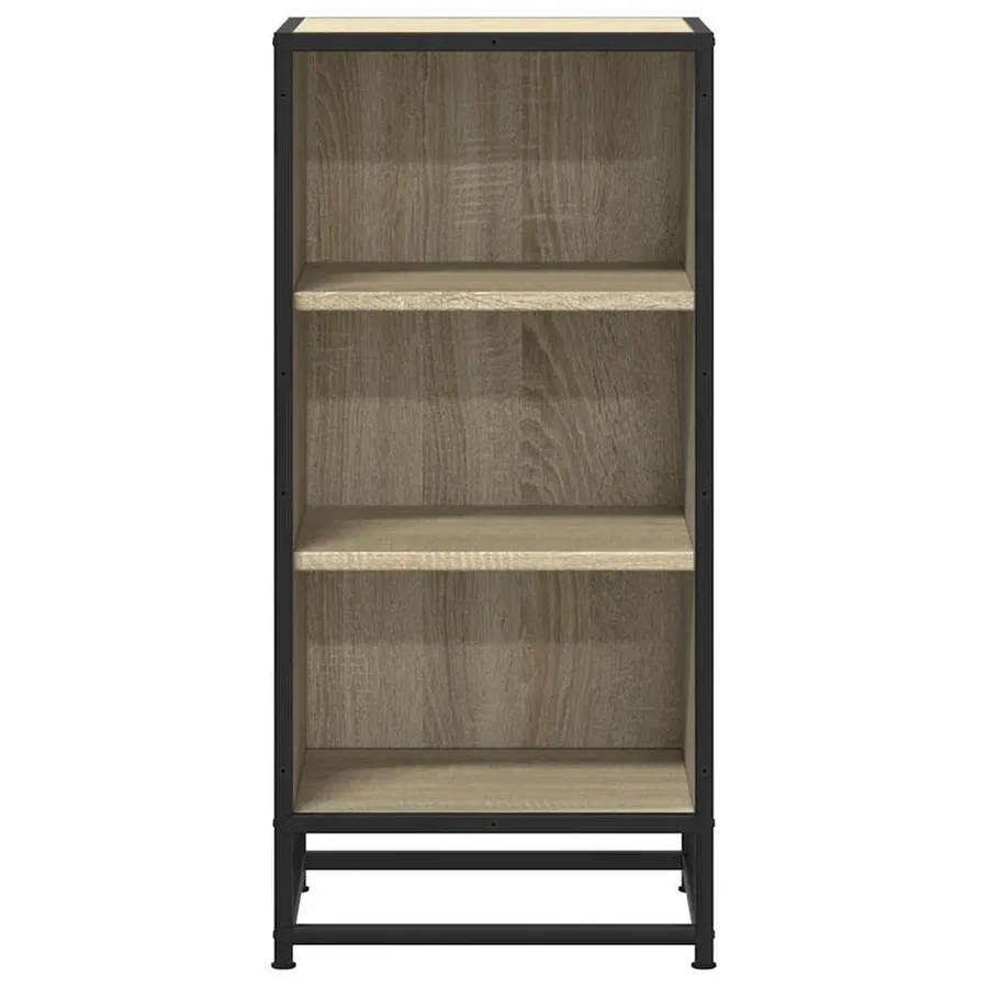 Buffet chêne sonoma 35,5x35x76 cm bois d'ingénierie et métal - 4