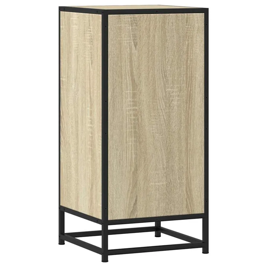 Buffet chêne sonoma 35,5x35x76 cm bois d'ingénierie et métal - 6