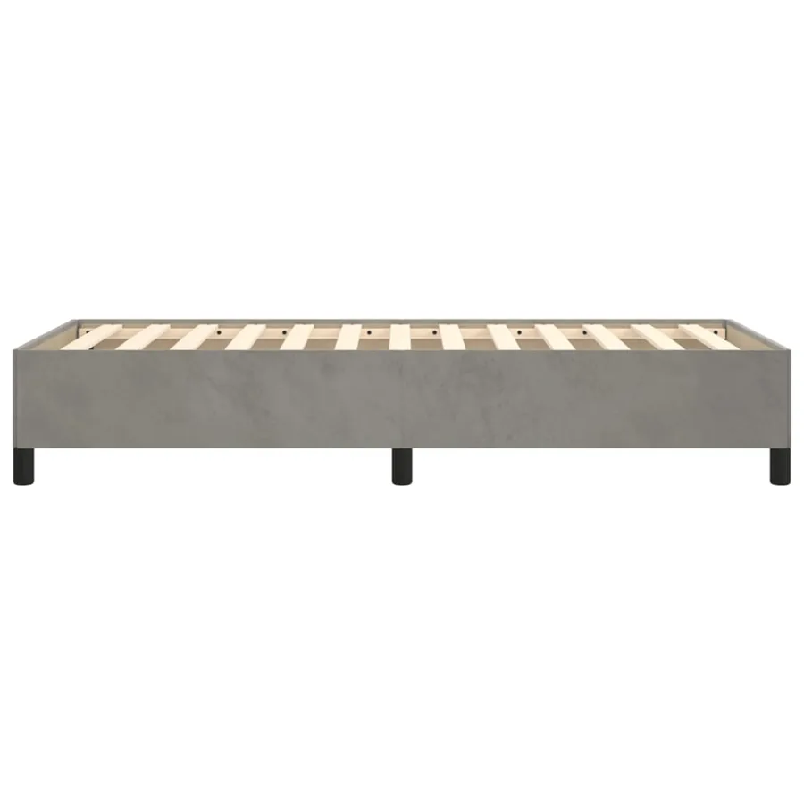 Cadre de lit sans matelas gris clair 80x200 cm velours - 6