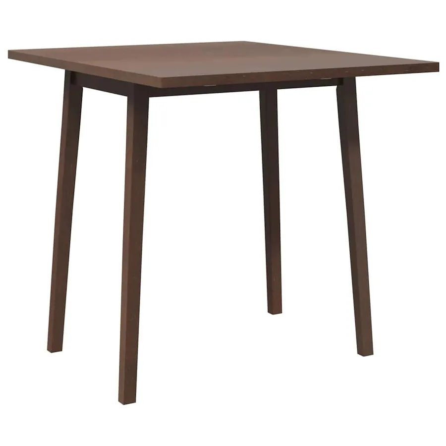 Table à manger marron bois massif et caoutchouc - 4