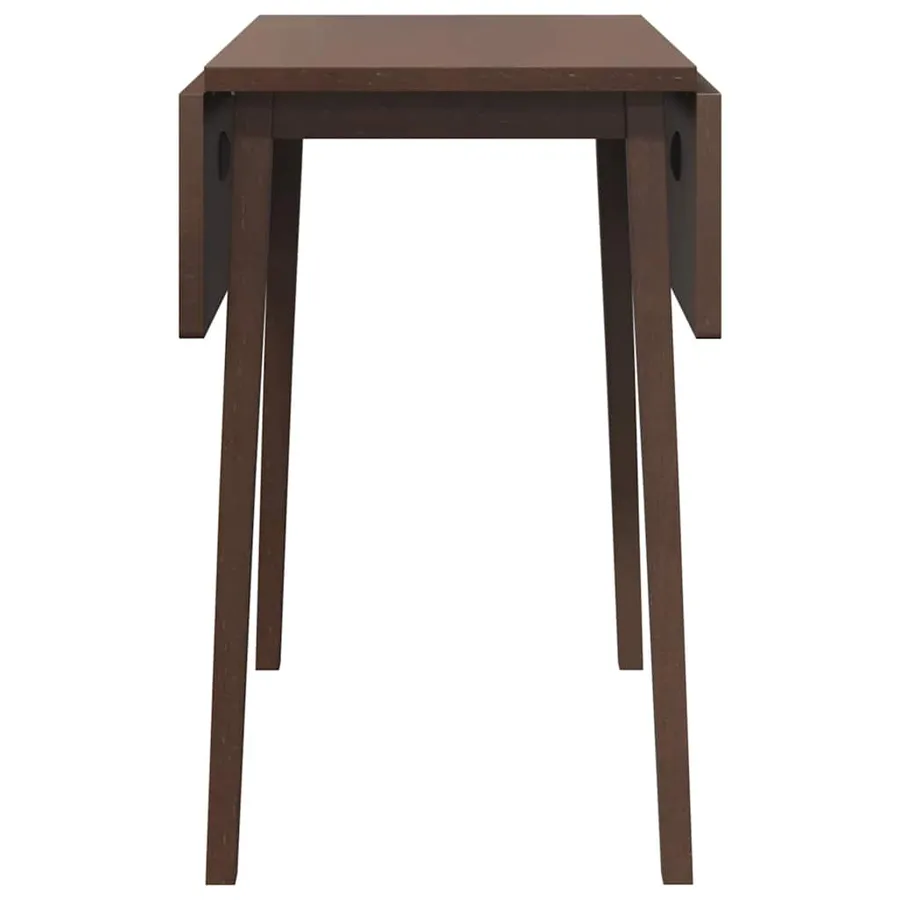 Table à manger marron bois massif et caoutchouc - 6