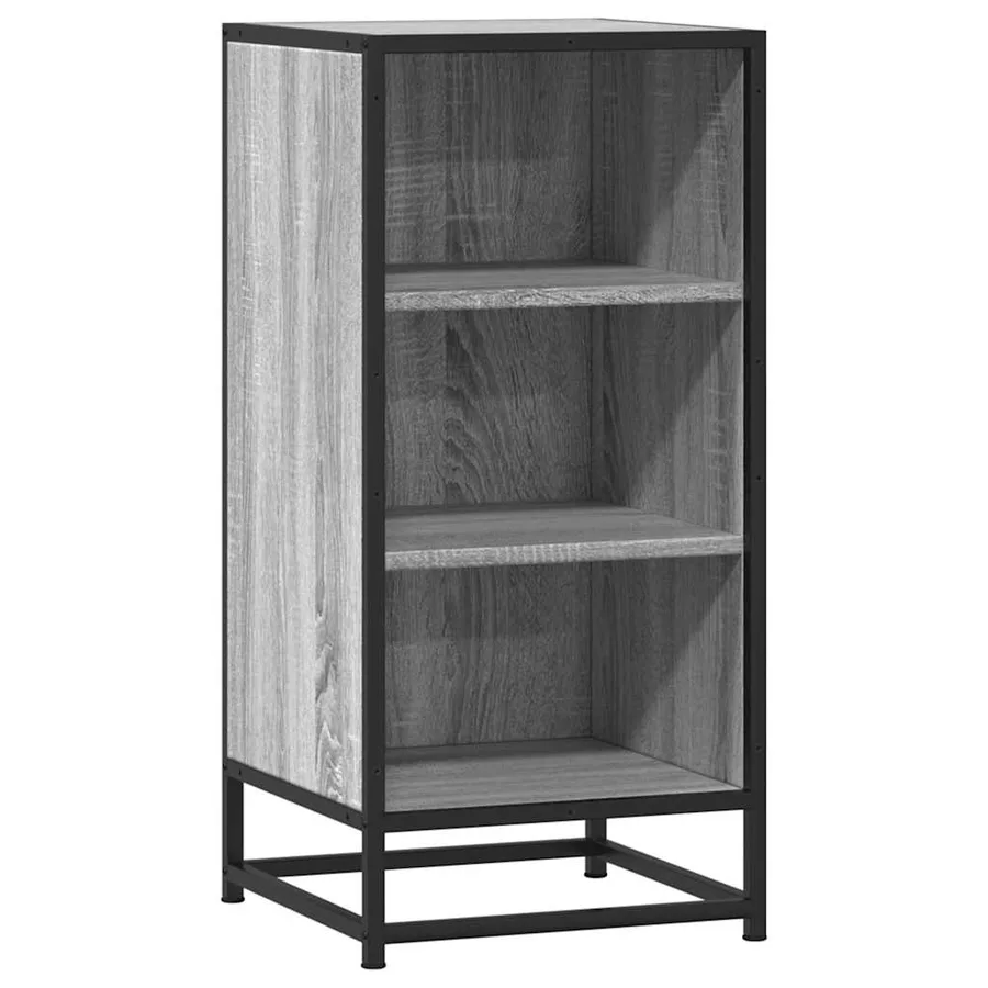 Buffet sonoma gris 35,5x35x76 cm bois d'ingénierie et métal - 2