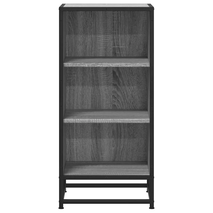 Buffet sonoma gris 35,5x35x76 cm bois d'ingénierie et métal - 4