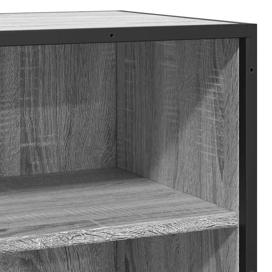 Buffet sonoma gris 35,5x35x76 cm bois d'ingénierie et métal - 7