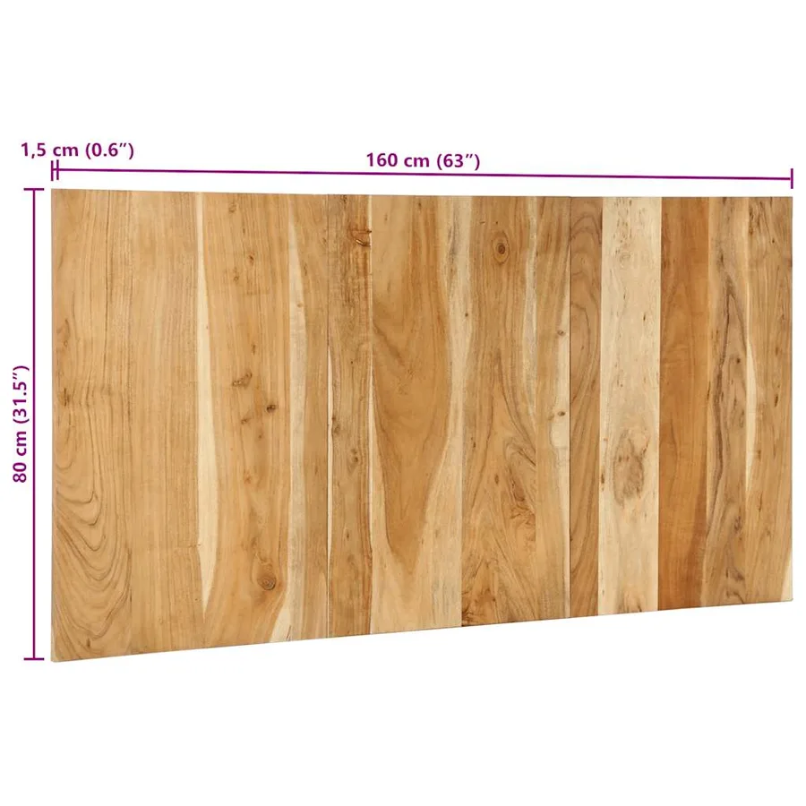 Tête de lit 160 cm bois massif d'acacia - 11