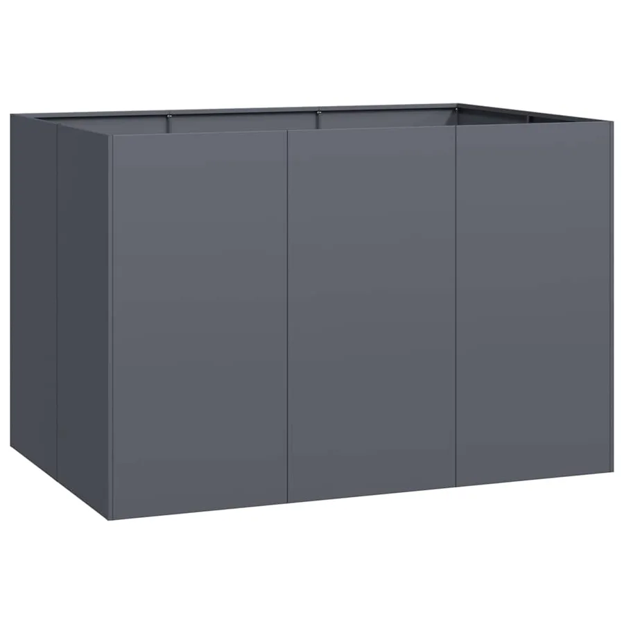 Jardinière anthracite 120x80x80 cm acier - 2