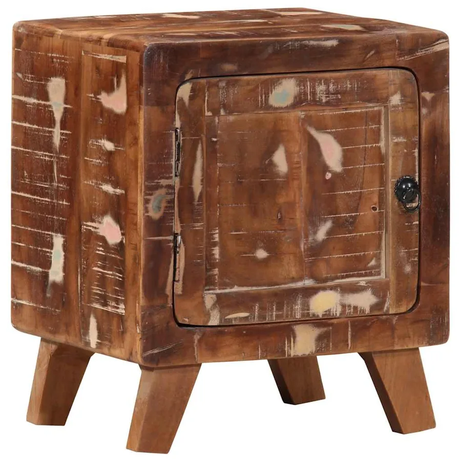 Table de chevet 2 pcs 40x32x46 cm bois massif de récupération - 10