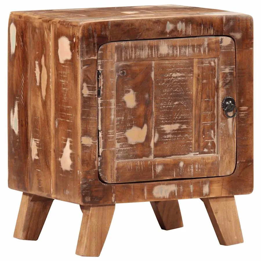 Table de chevet 2 pcs 40x32x46 cm bois massif de récupération - 11
