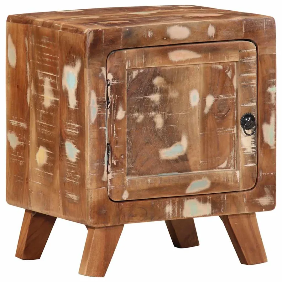 Table de chevet 2 pcs 40x32x46 cm bois massif de récupération - 12