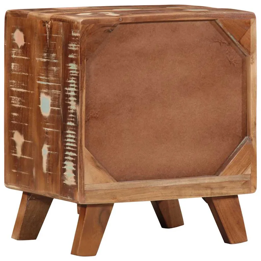 Table de chevet 2 pcs 40x32x46 cm bois massif de récupération - 4