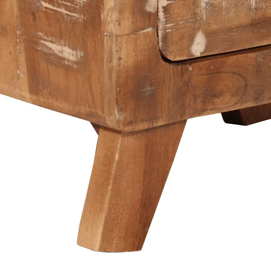 Table de chevet 2 pcs 40x32x46 cm bois massif de récupération - 8