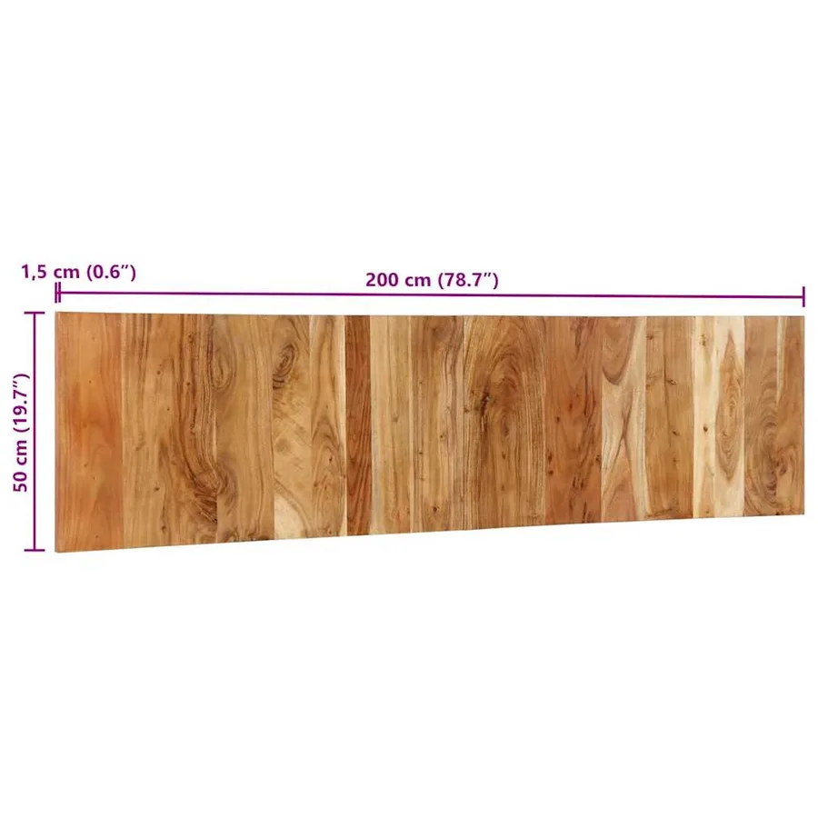 Tête de lit 200 cm bois massif d'acacia - 11