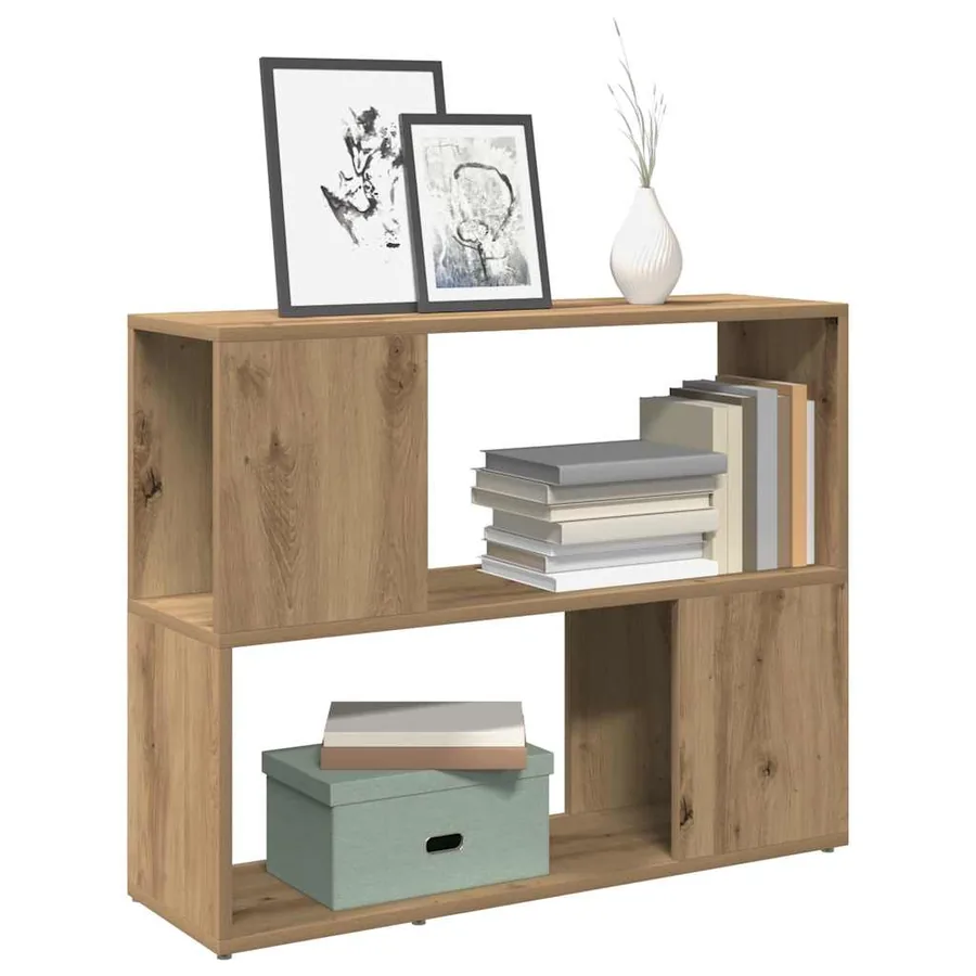 Bibliothèque/Séparateur de pièce chêne artisanal 80x24x63 cm