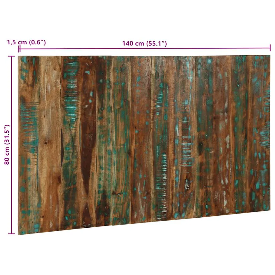 Tête de lit multicolore 140 cm bois massif récupération - 11