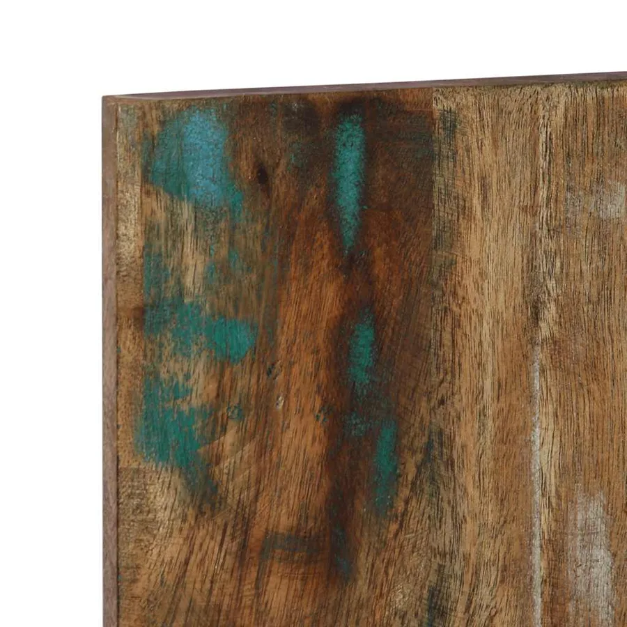 Tête de lit multicolore 140 cm bois massif récupération - 6