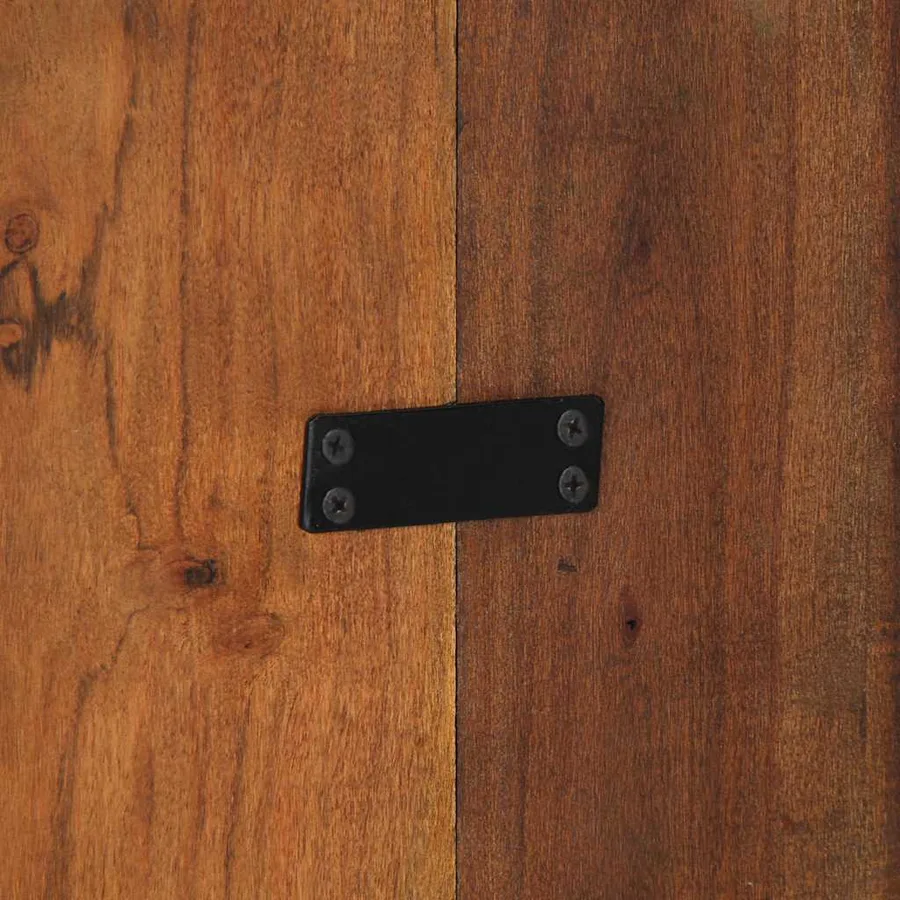 Tête de lit multicolore 140 cm bois massif récupération - 9