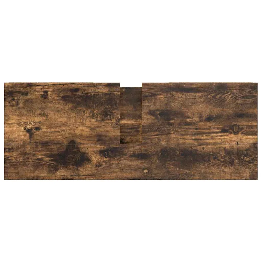 Meuble sous-vasque avec tiroirs chêne fumé 90x34,5x60 cm - 9