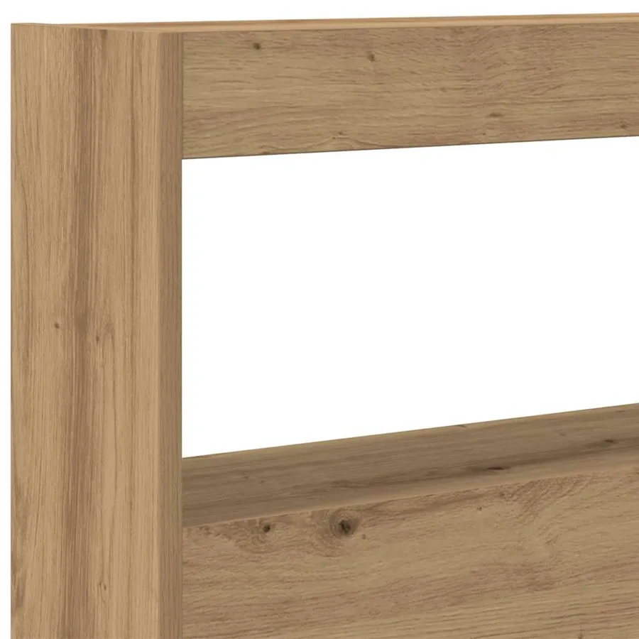 Armoire tête de lit avec LED chêne artisanal 180x17x102 cm - 10