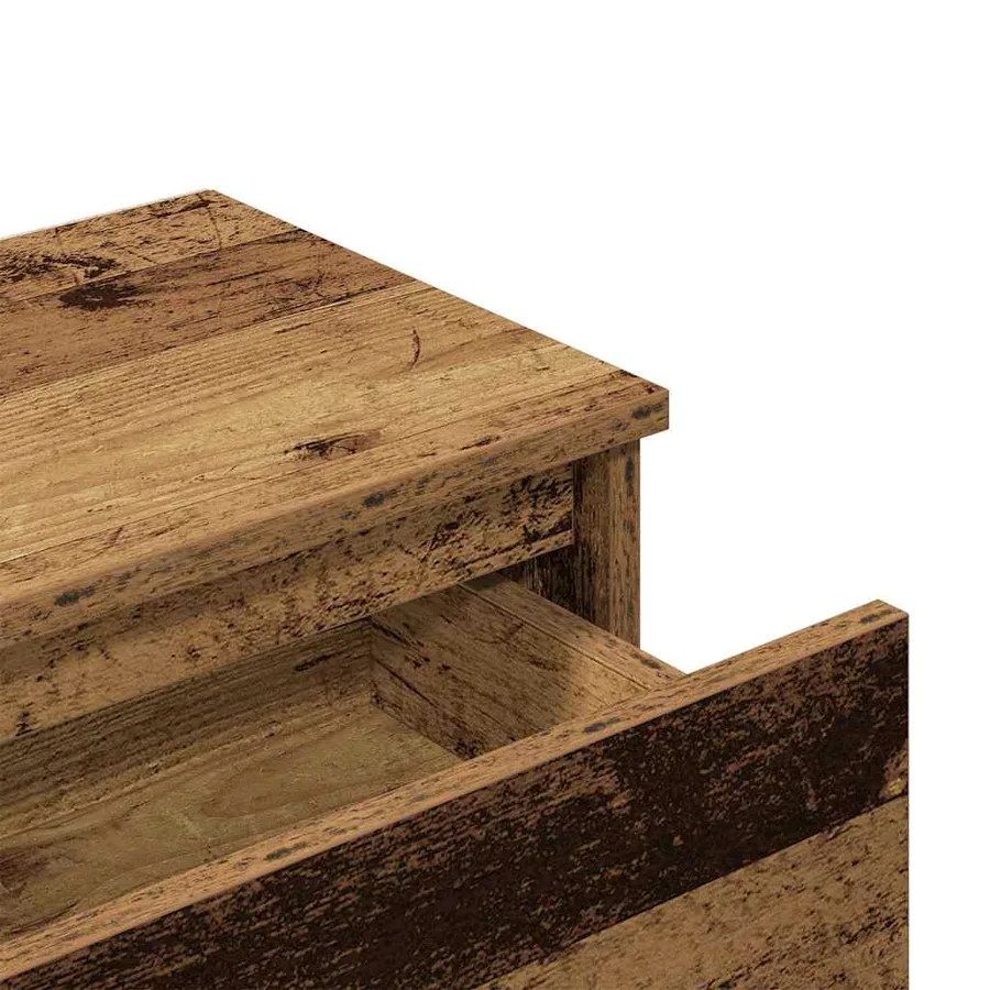 Table de chevet vieux bois 40x30x39 cm bois d'ingénierie - 7