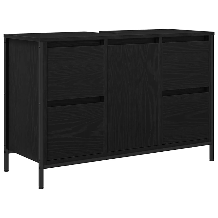 Ensemble de mobilier de salle de bain 2 pcs Chêne noir - 5