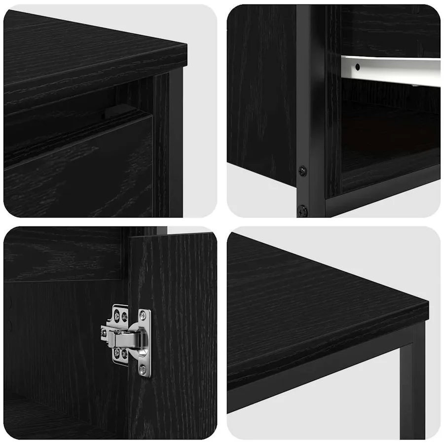 Ensemble de mobilier de salle de bain 2 pcs Chêne noir - 7