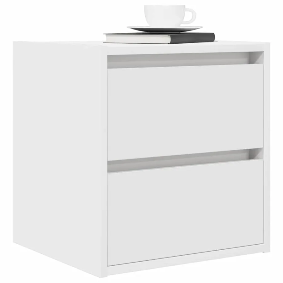 Tables de chevet murales 2 pcs blanc 38x34x40 cm - 4