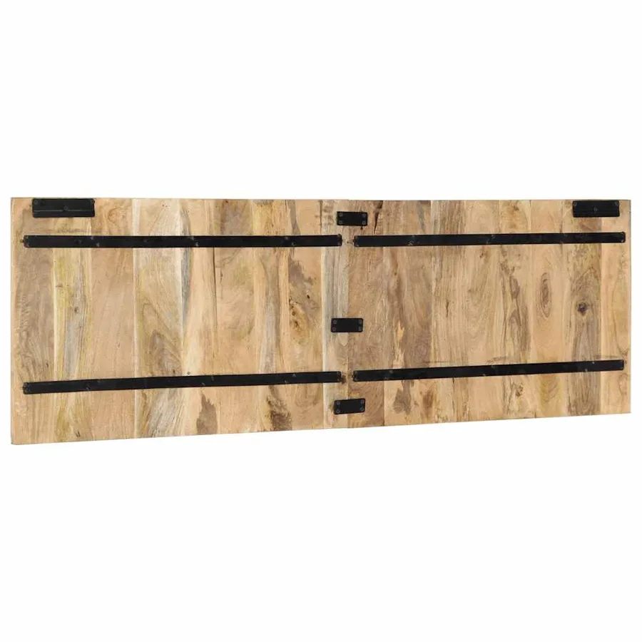 Tête de lit 160 cm bois de manguier brut massif - 5