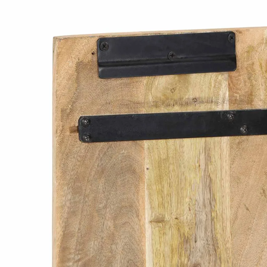 Tête de lit 160 cm bois de manguier brut massif - 8
