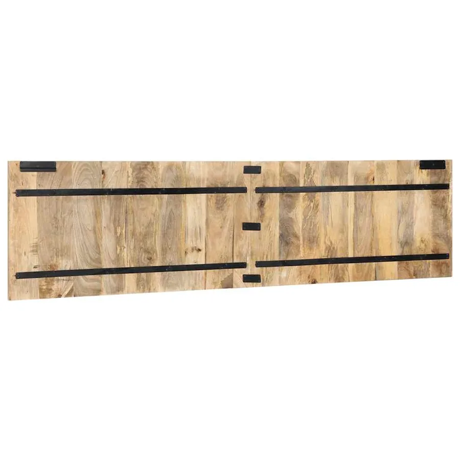 Tête de lit 200 cm bois de manguier brut massif - 5