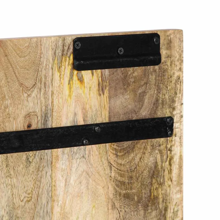 Tête de lit 200 cm bois de manguier brut massif - 8