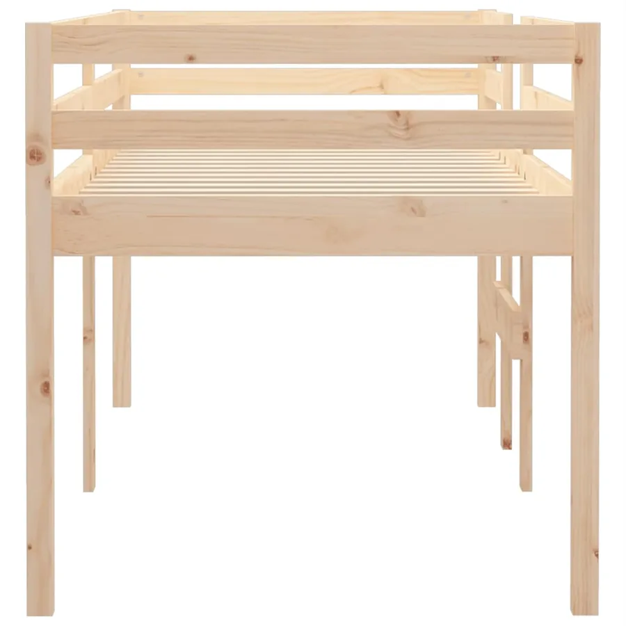 Lit haut sans matelas 90x200 cm bois de pin massif - 6