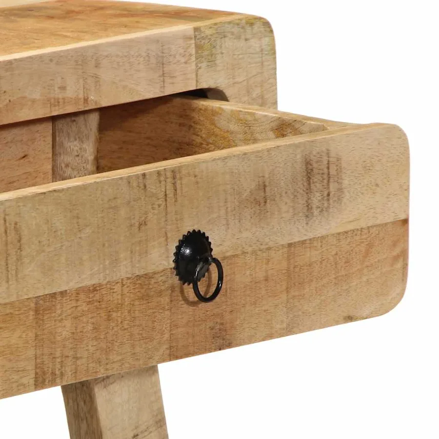 Table console 90x32x75 cm bois massif de manguier brut - 7