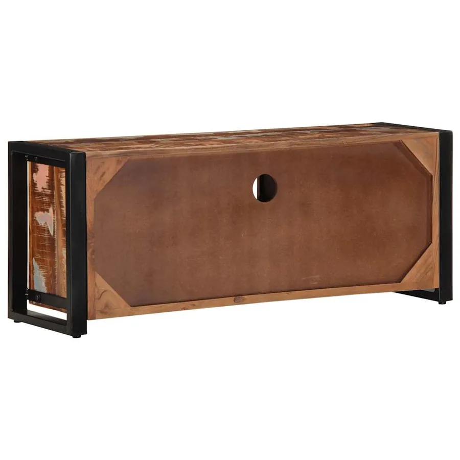 Meuble TV 100x30x40 cm Bois de récupération solide - 4