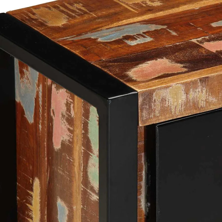 Meuble TV 100x30x40 cm Bois de récupération solide - 5
