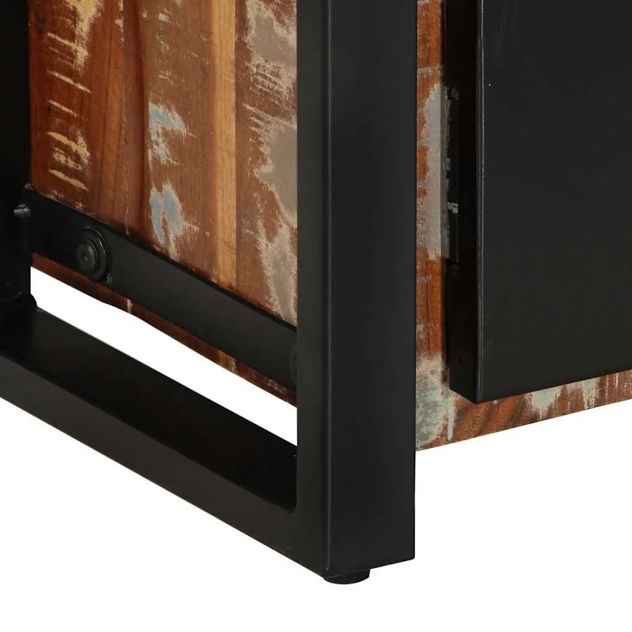 Meuble TV 100x30x40 cm Bois de récupération solide - 6