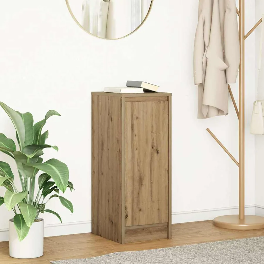 Buffet chêne artisanal 29,5x34x76 cm bois d'ingénierie