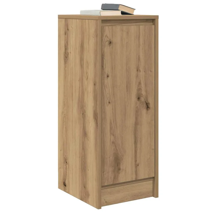 Buffet chêne artisanal 29,5x34x76 cm bois d'ingénierie - 4