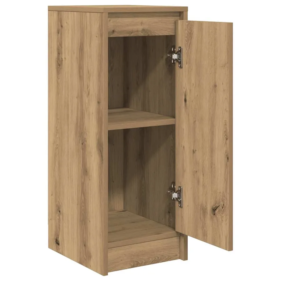 Buffet chêne artisanal 29,5x34x76 cm bois d'ingénierie - 5
