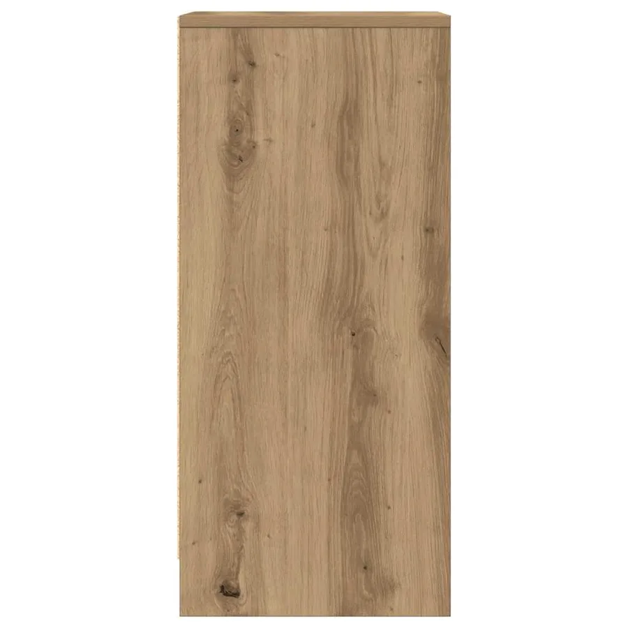 Buffet chêne artisanal 29,5x34x76 cm bois d'ingénierie - 7