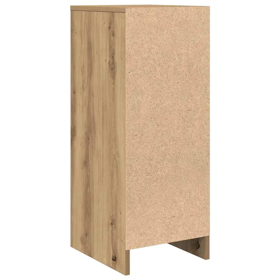 Buffet chêne artisanal 29,5x34x76 cm bois d'ingénierie - 8