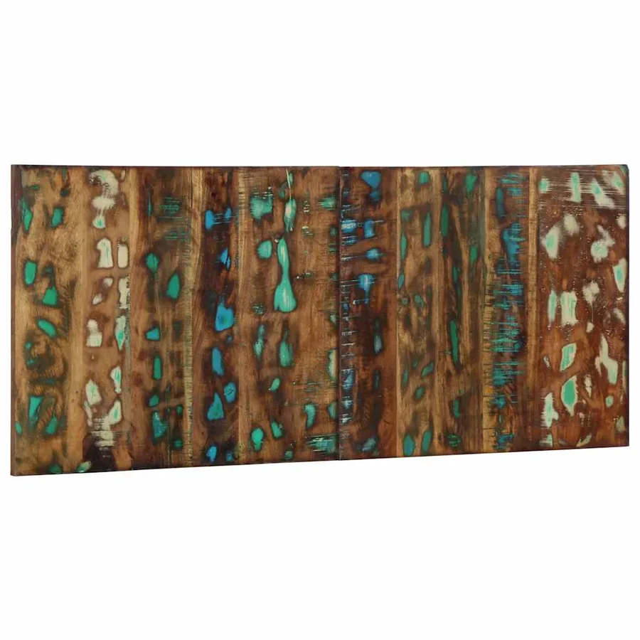 Tête de lit multicolore 120 cm bois massif récupération - 3