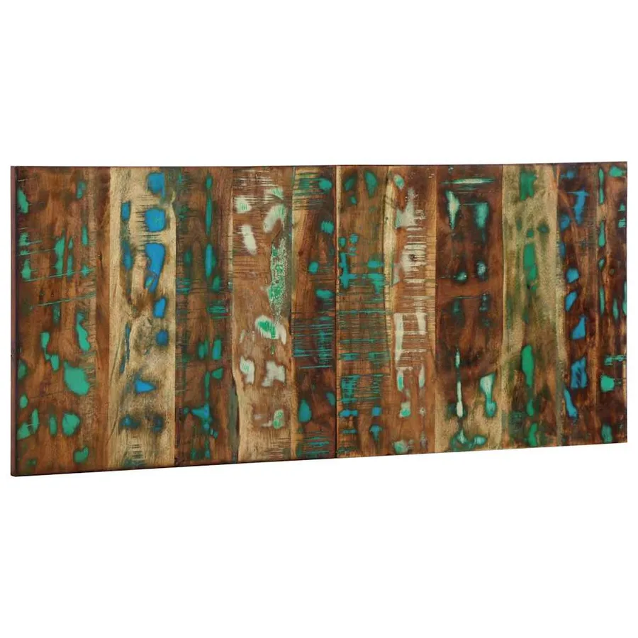 Tête de lit multicolore 120 cm bois massif récupération - 4