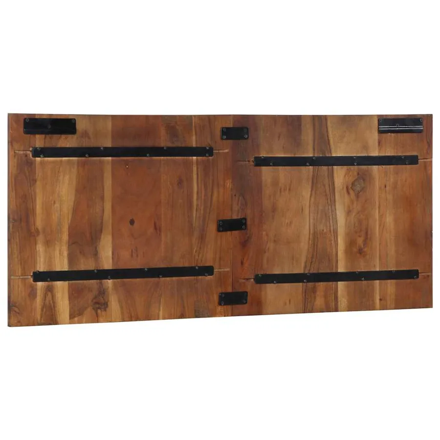 Tête de lit multicolore 120 cm bois massif récupération - 5