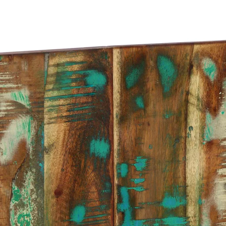 Tête de lit multicolore 120 cm bois massif récupération - 7