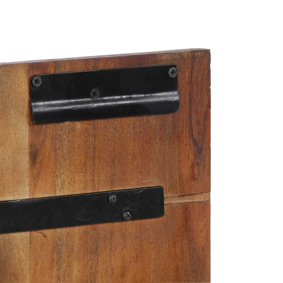 Tête de lit multicolore 120 cm bois massif récupération - 8